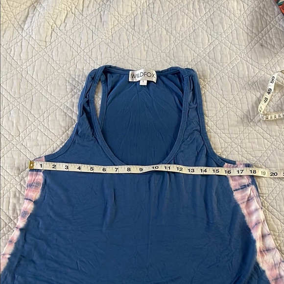 Wildfox Blue Relaxed Sleeveless Tank Top - Picture 9 of 11